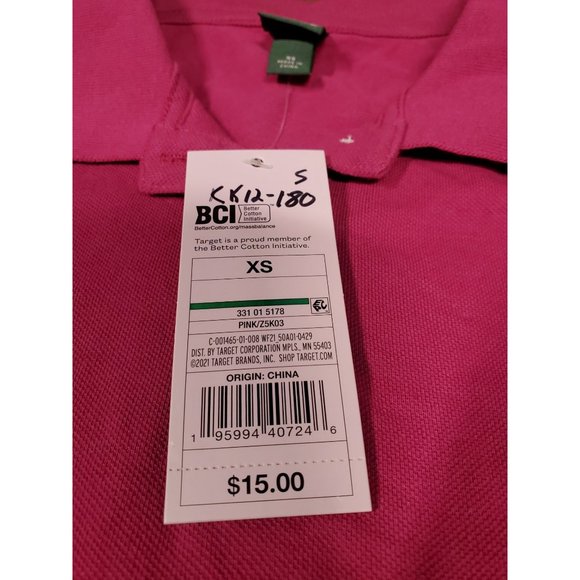 Womens Short Sleeve Boxy Cropped Polo T Shirt Wild Fable Pink XS - Picture 5 of 8